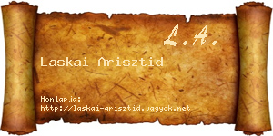 Laskai Arisztid névjegykártya